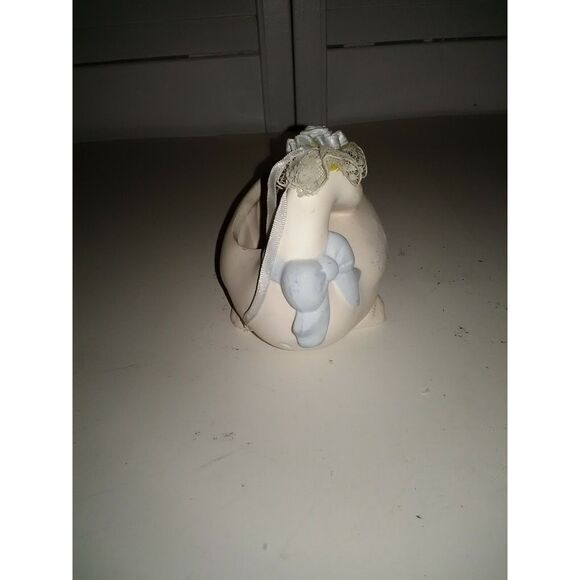 Vintage Duck With Blue Bow Planter Country Duck Planter - Picture 3 of 5